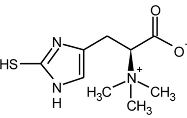 麦角硫因的化学结构。