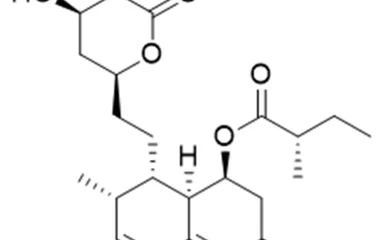 Chemical structure of lovastatin.