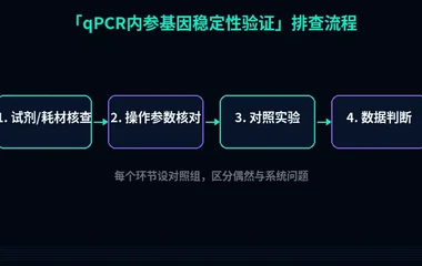 教程配图2:qPCR内参基因稳定性验证 排查流程示意