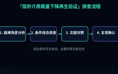 教程配图3:层析介质载量下降再生验证 排查流程示意