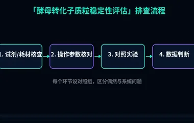 教程配图2:酵母转化子质粒稳定性评估 排查流程示意