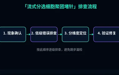 流式分选细胞聚团堵针