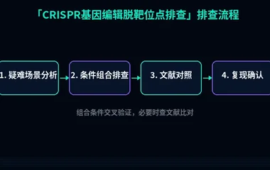 教程配图3:CRISPR基因编辑脱靶位点排查 排查流程示意