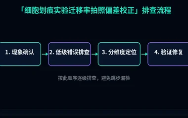 细胞划痕实验迁移率拍照偏差校正