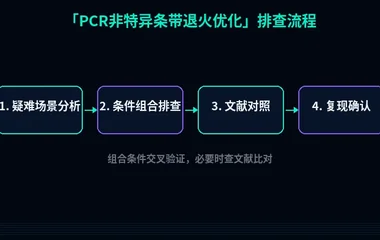 教程配图3:PCR非特异条带退火优化 排查流程示意