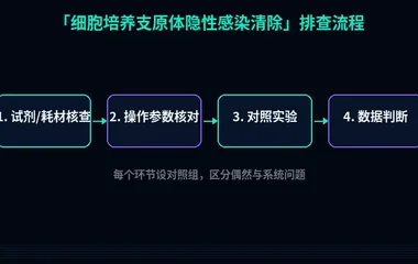 教程配图2:细胞培养支原体隐性感染清除 排查流程示意
