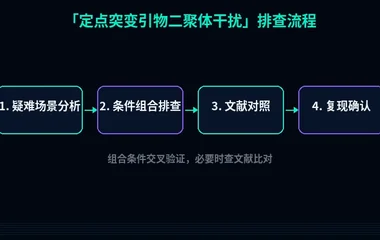 教程配图3:定点突变引物二聚体干扰 排查流程示意