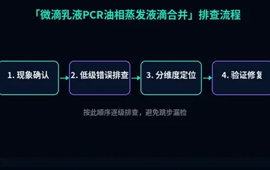 微滴乳液PCR油相蒸发液滴合并
