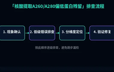 核酸提取A260/A280偏低蛋白残留